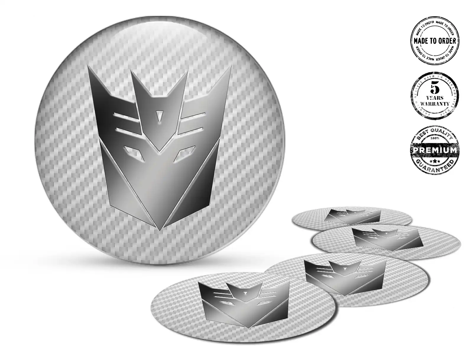 Custom Domed Decals Style Premium Rim Logos